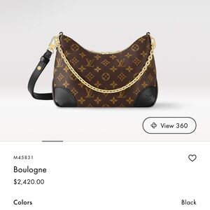 Louis Vuitton Black and Brown Boulogne Bag